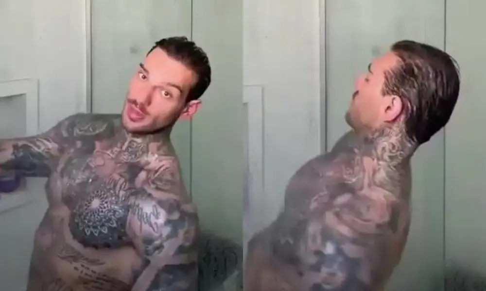 Lucas Lucco Surge Pelado No Banho E Deixa Escapar Nude Frontal Super