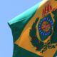 Bandeira do Brasil Império hasteada na sede do Tribunal de Justiça do Mato Grosso do Sul. — Foto: TJMS/Reprodução