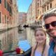 David Beckham e a filha em Veneza
