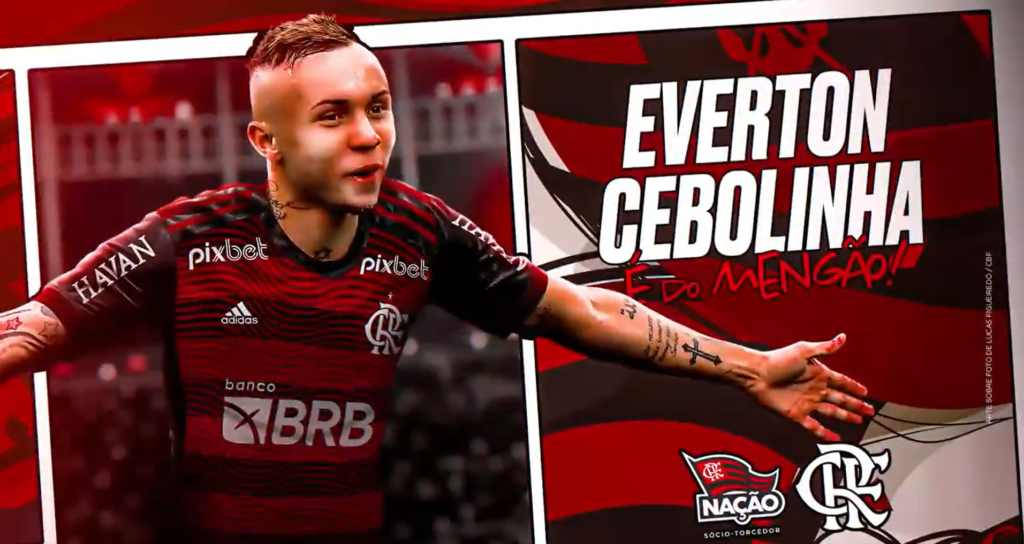 Flamengo anuncia saída de Isla e chegada de Everton Cebolinha