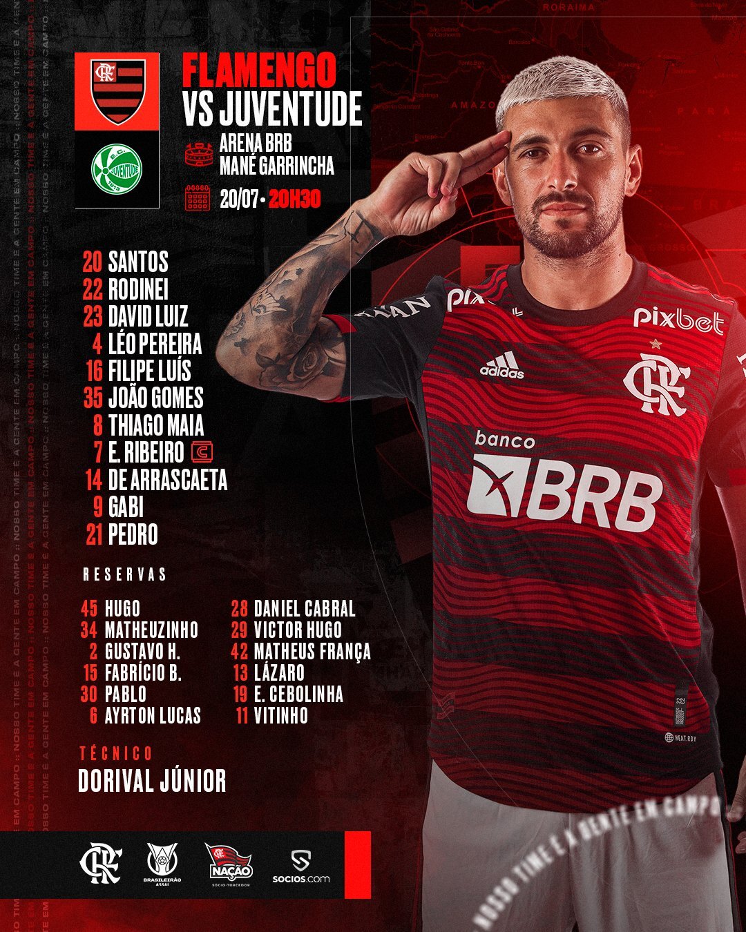 Com Força Máxima, Flamengo Está Definido Para Enfrentar O Juventude ...