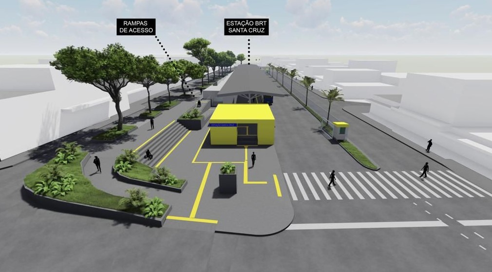 Novo terminal do BRT que será construído na Zona Oeste do Rio