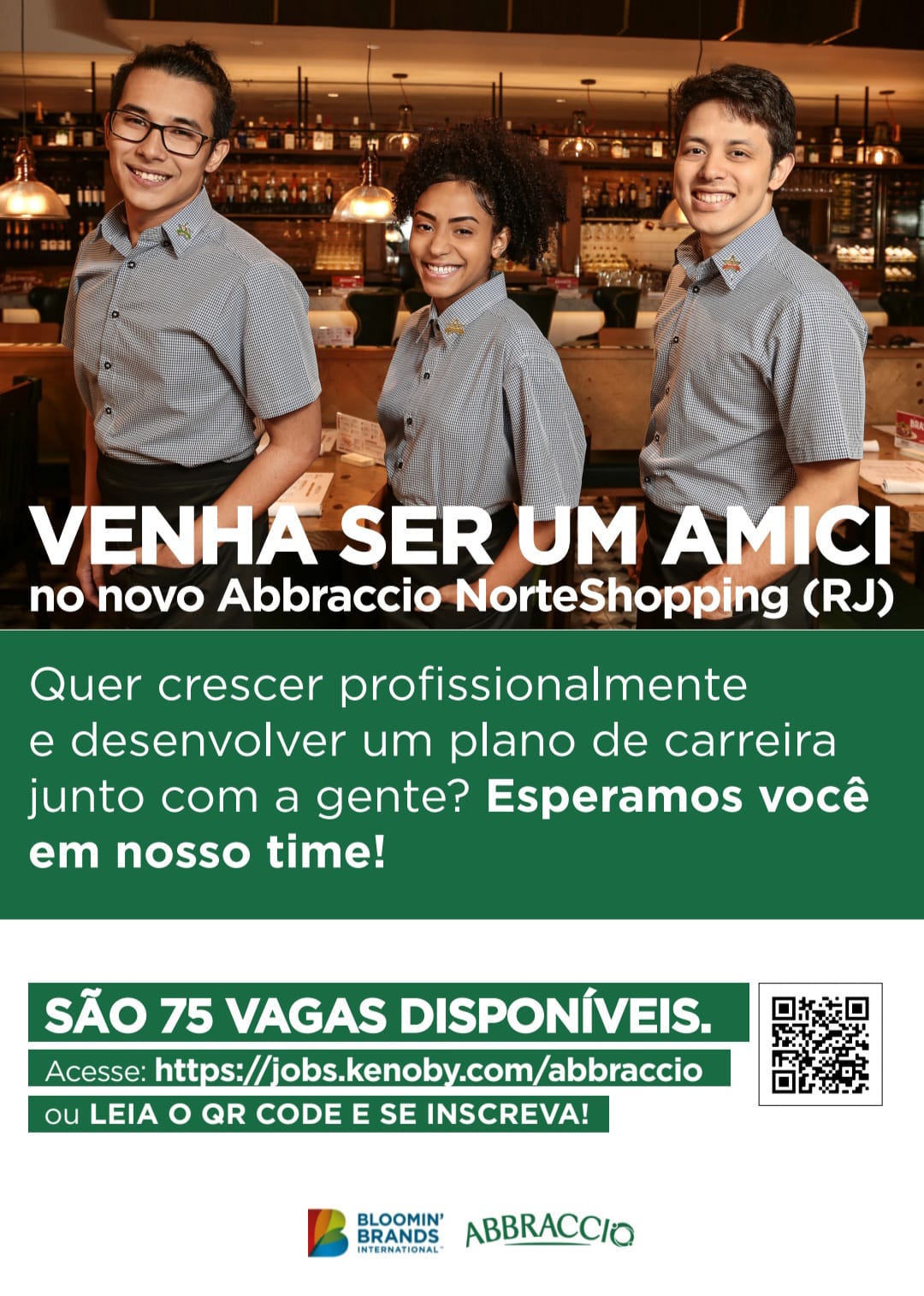 Abbraccio anuncia novo restaurante e abre 75 vagas de emprego no Rio