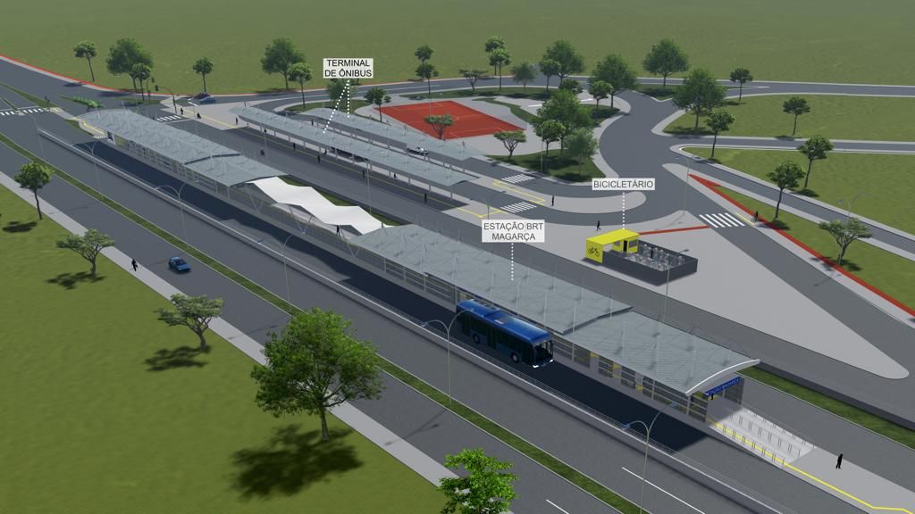 Novo terminal do BRT que será construído na Zona Oeste do Rio