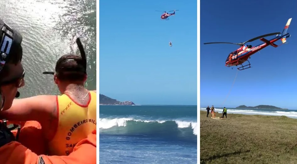 Surfista de 55 anos ficou à deriva por quatro horas em Florianópolis