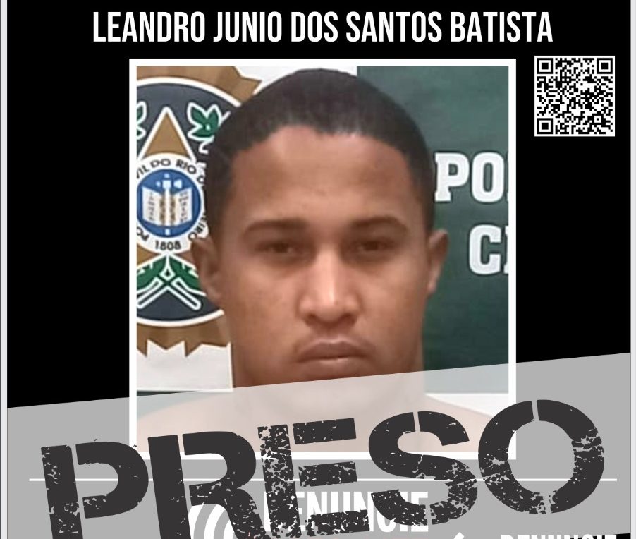 Leandro Junior Batista, de 22 anos, era procurado por homicídio e envolvimento com o tráfico