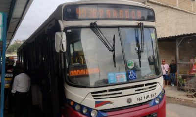 Ônibus recolhido em operação do Detro no Centro do Rio