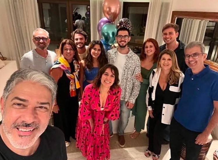 William Bonner em comemoração do aniversário dos filhos