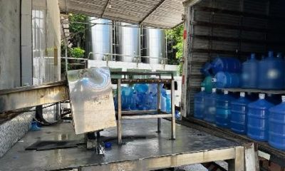 Fábrica de envasamento de água é interditada na Baixada Fluminense (Foto: Reprodução/ PCERJ)