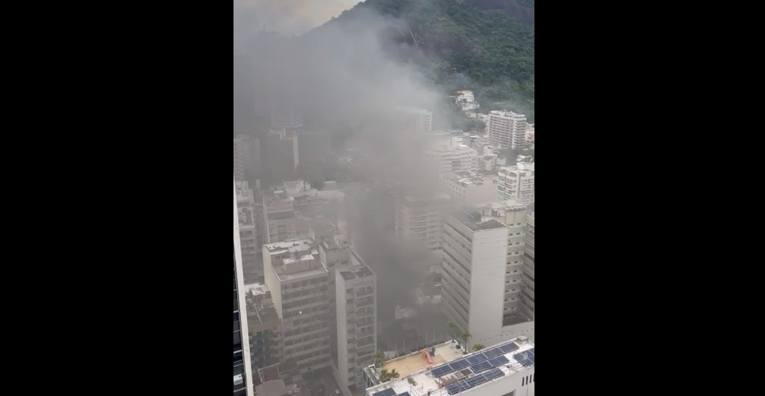 [VÍDEO] Incêndio atinge loja de pneus em Botafogo, na Zona Sul do Rio (Foto: Divulgação)