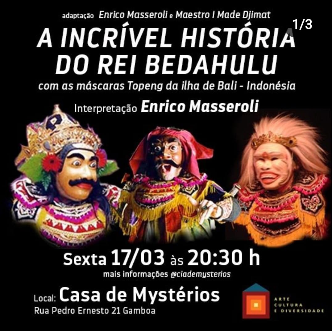 Casa de Mystérios recebe o artista italiano Enrico Masseroli com seu espetáculo e suas oficinas de teatro (Foto: Divulgação)