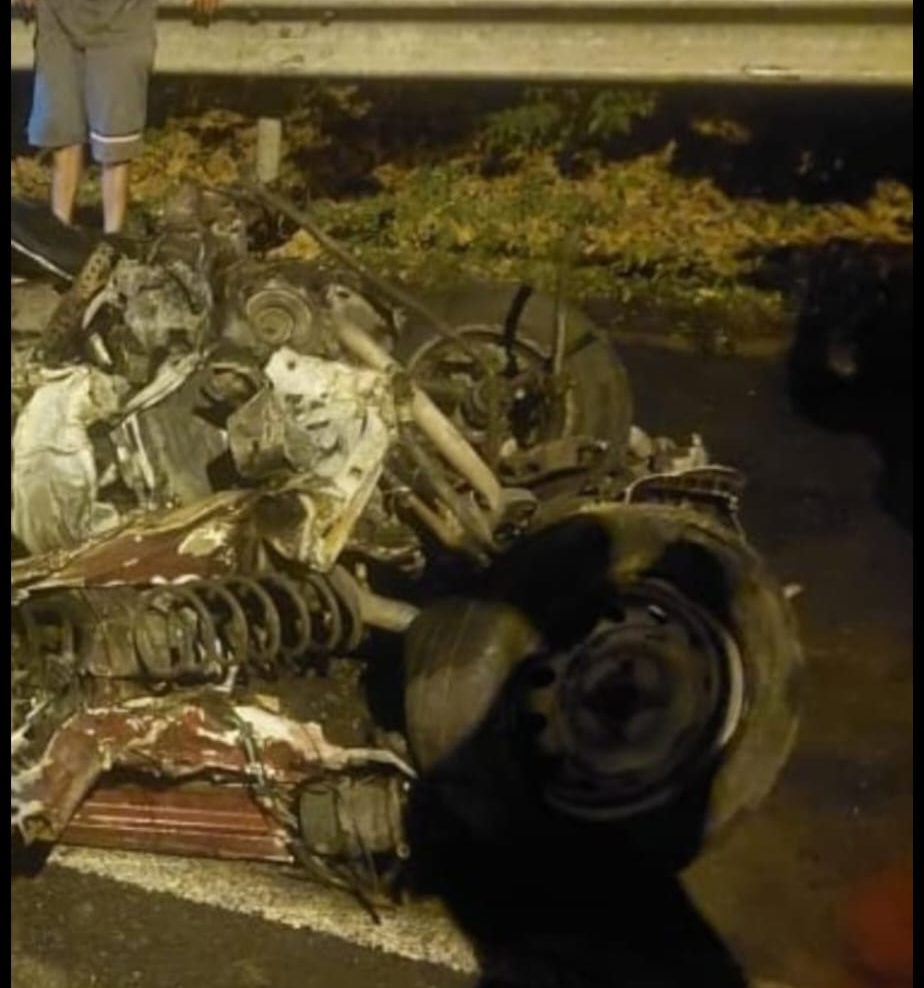 Caminhoneiro morre carbonização após carro explodir em grave acidente na BR-101