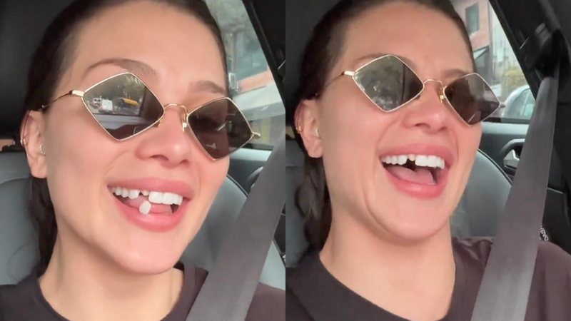 DEnte de Flavia Pavanelli cai durante vídeo