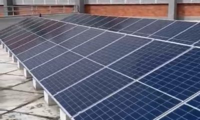 Painés de energia solar na sede da Prefeitura do Rio