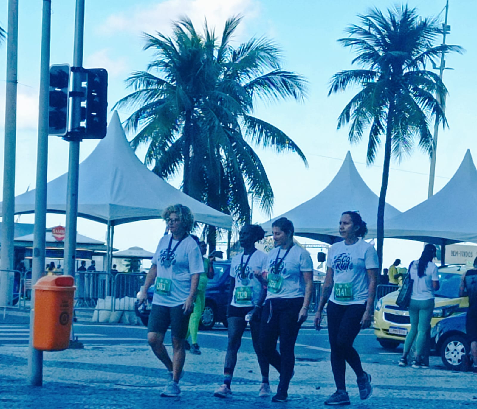 Corrida de rua movimenta Copacabana, na Zona Sul do Rio (Foto: Cyro Neves/ Super Rádio Tupi)