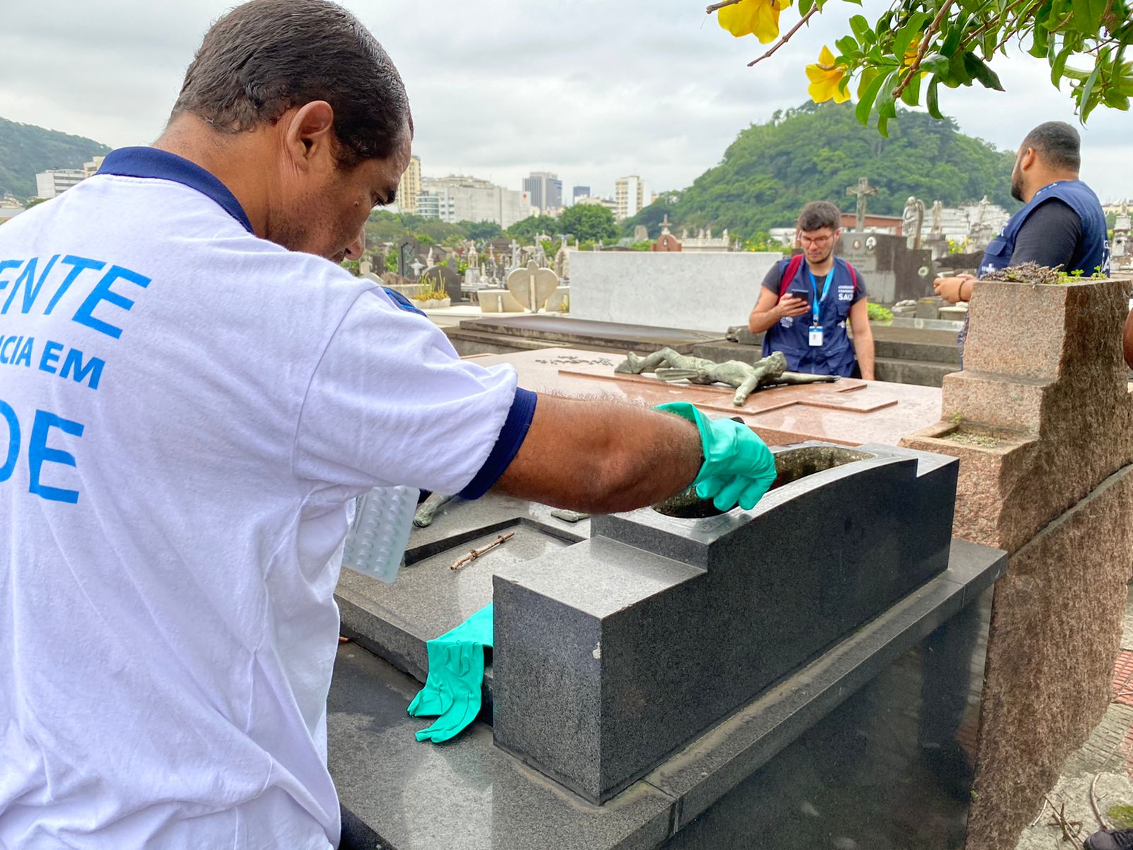 Prefeitura do Rio faz ação contra a dengue no Cemitério São João Batista