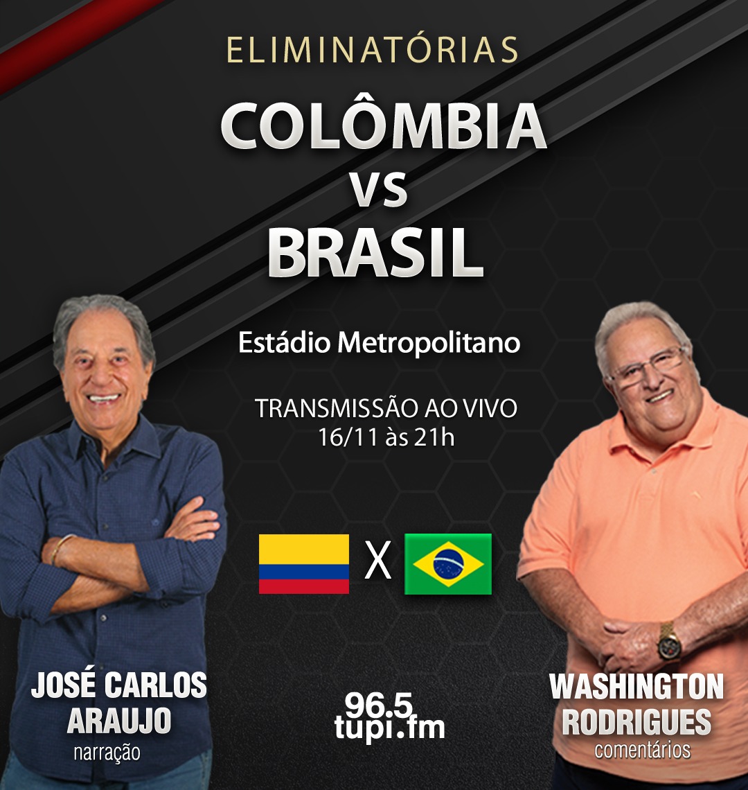 COLÔMBIA X BRASIL AO VIVO, pela ELIMINATÓRIA DA COPA DO MUNDO 2026