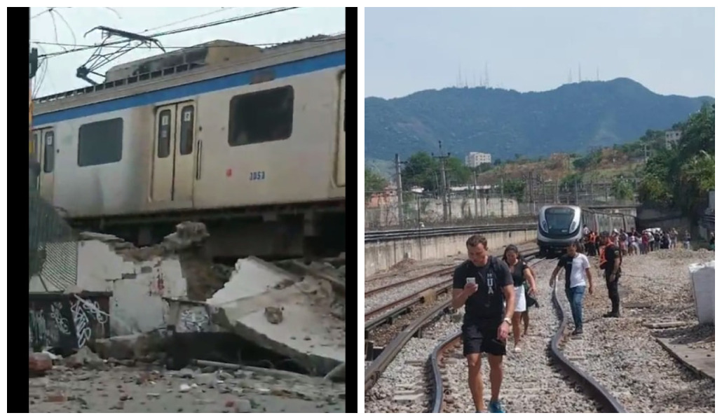 Trem descarrila e causa transtornos a passageiros no Rio (Foto: Divulgação)