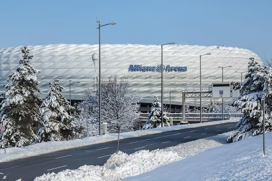 Allianz Arena, sob neve