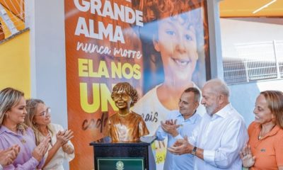 Lula se emociona ao inaugurar escola com nome do neto Arthur (Foto: Ricardo Stuckert / PR/ Divulgação)