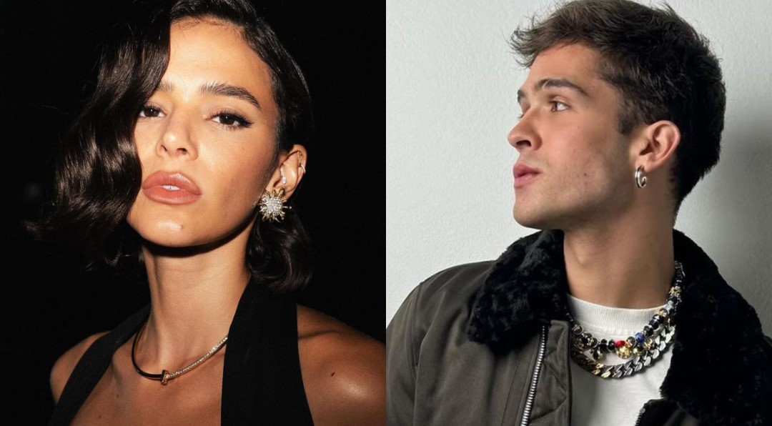 Bruna Marquezine e João Guilherme são flagrados aos beijos em aeroporto