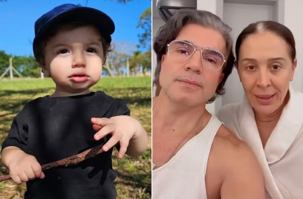 Claudia Raia, Jarbas Homem de Mello e o filho do casal Luca