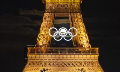 Foto com lua nos anéis olímpicos da Torre Eiffel viraliza nas redes sociais Foto Reprodução
