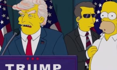 Imagem do episódio de Os Simpsons que retrata morte de Donald Trump