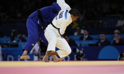 Rafaela Silva nas Olimpíadas de Paris 2024.