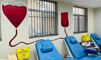 Sala para doação de sangue no Hospital Pedro Ernesto, em Vila Isabel.
