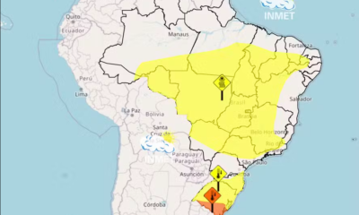 Inmet emite alertas meteorológicos para diversas regiões do Brasil