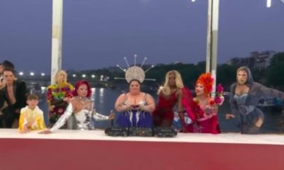 Paródia de "A Última Ceia" com drag queens durante a abertura das Olimpíadas de Paris 2024