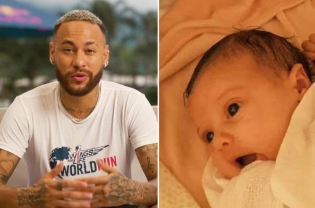 Neymar e a filha caçula Helena