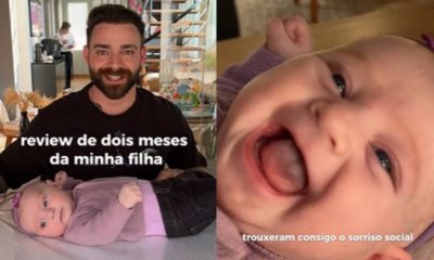 Pai viraliza com ‘review’ de 2 meses da filha após sucesso de ‘unboxing’