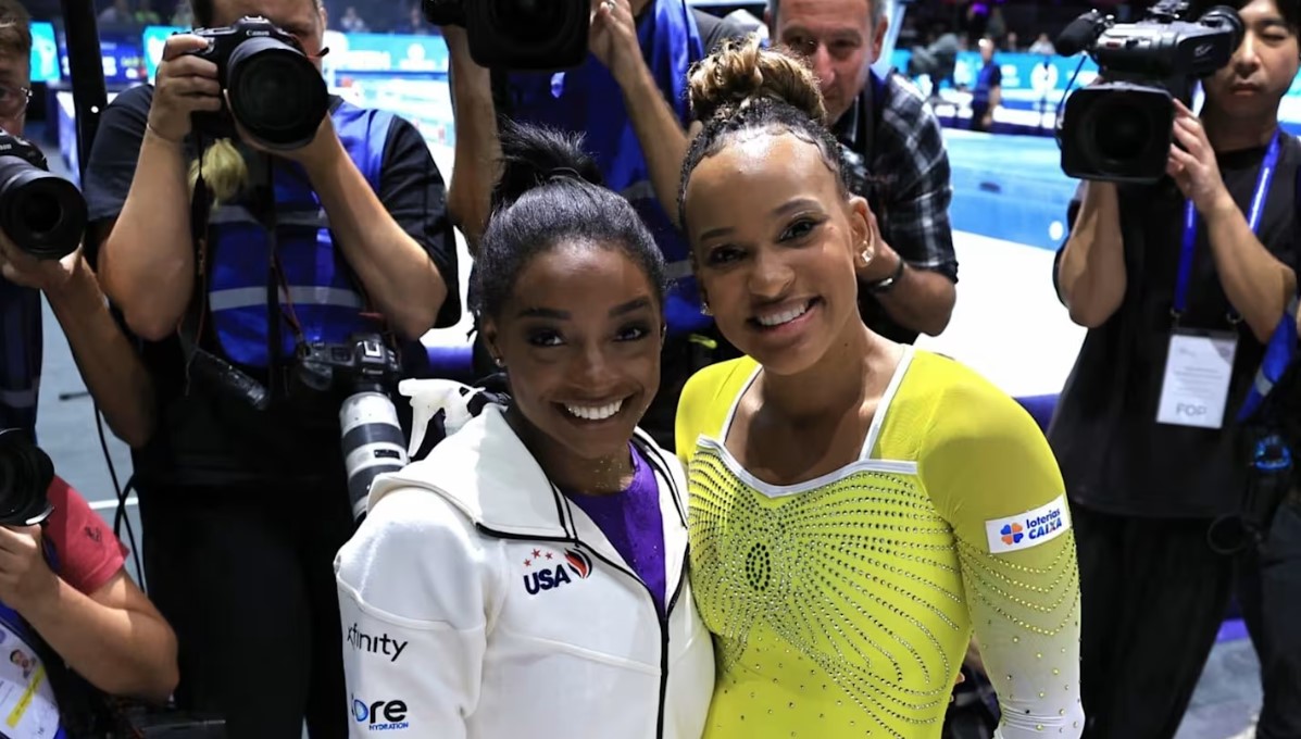 SImone Biles e Rebeca Andrade