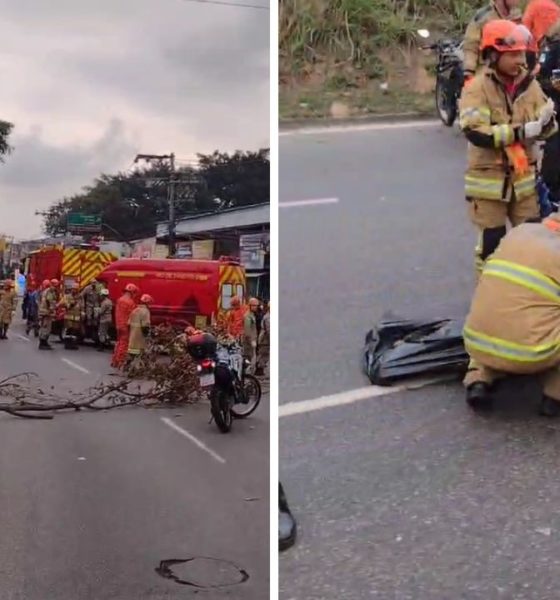 Homem morre em acidente com moto e bicicleta na Avenida Ayrton Senna.