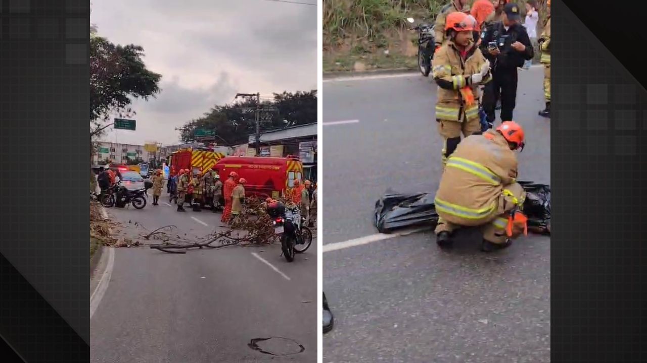 Homem morre em acidente com moto e bicicleta na Avenida Ayrton Senna.