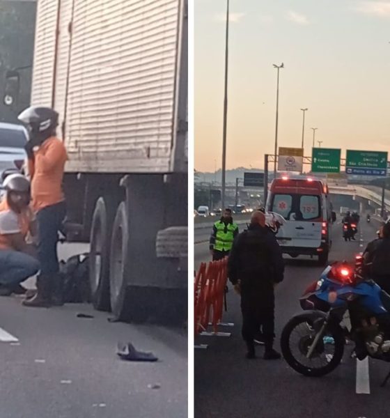 Grave acidente na Avenida Brasil deixa duas pessoas feridas