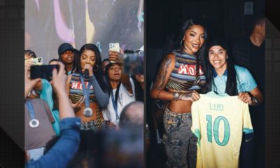 Ludmilla faz show para jogadoras da Seleção Feminina de futebol