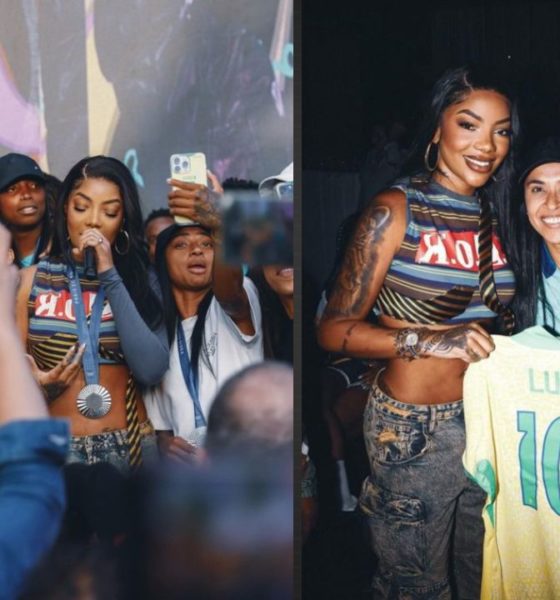 Ludmilla faz show para jogadoras da Seleção Feminina de futebol