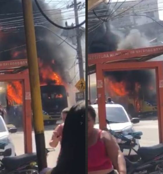 Criminosos incendeiam ônibus e bloqueiam vias em Belford Roxo