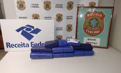 Receita Federal apreende 7,4 kg de cocaína com passageiro grego no Aeroporto do Galeão