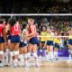 Seleção americana de vôlei feminino.