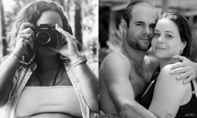 Leandra Leal ao lado do marido, o fotógrafo Guilherme Burgos.