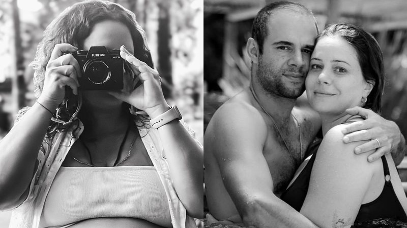 Leandra Leal ao lado do marido, o fotógrafo Guilherme Burgos.