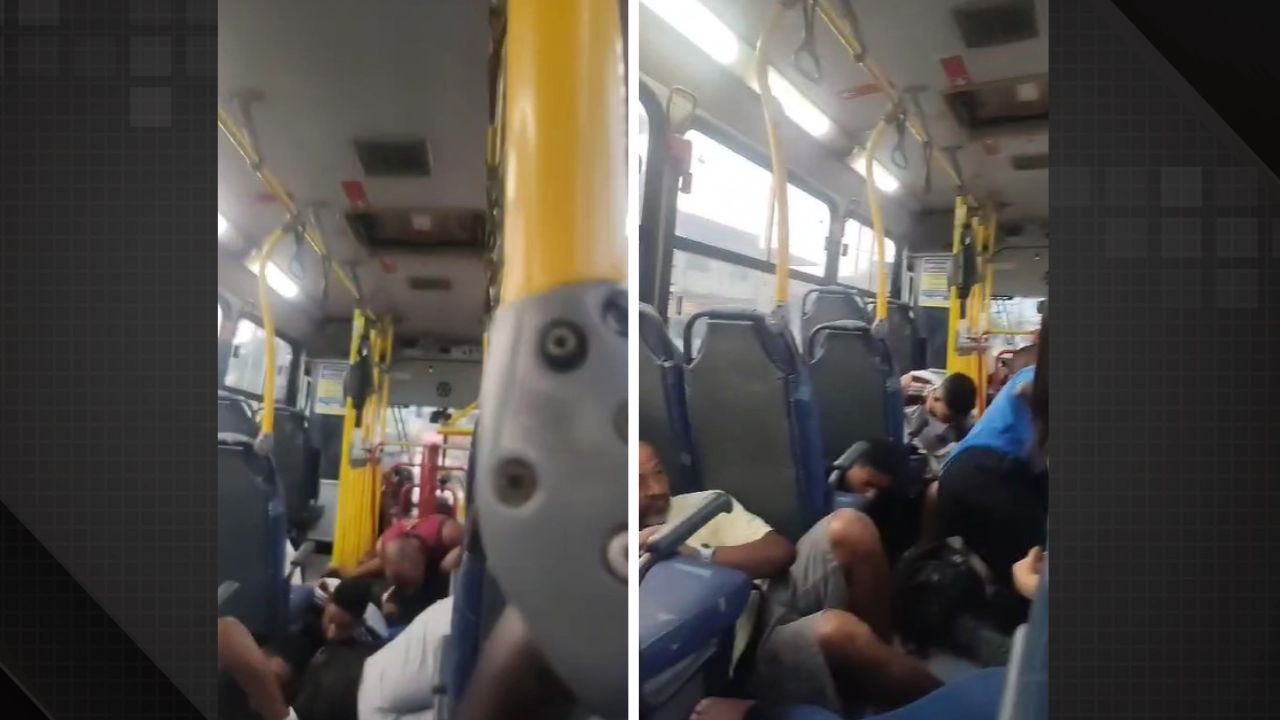 Passageiros de ônibus ficam no meio de tiroteio na Vila Aliança.