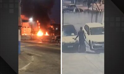 Criminosos incendeiam carros em delegacia na Baixada Fluminense