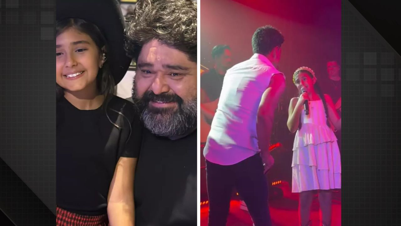 Filha de Menotti surpreende ao cantar com Zezé Di Camargo