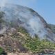 Incêndio de grandes proporções atinge o Morro das Andorinhas, em Niterói.