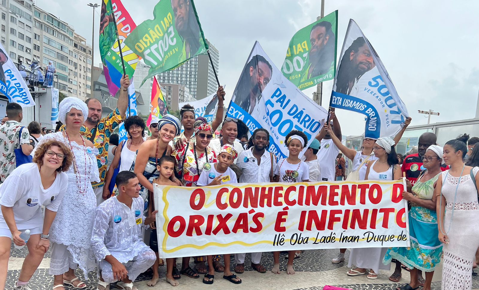 Ministra e lideranças religiosas participaram da caminhada em defesa da liberdade religiosa | Foto: Reprodução